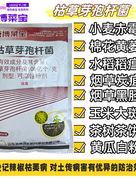 绿色食品土壤杀菌枯草芽孢杆菌根腐病青枯枯萎病京博菜宝生物菌剂