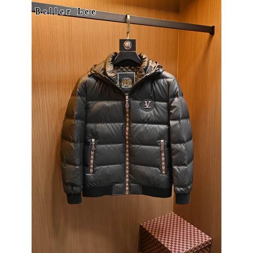 BellerLee 冬季时尚防风羽绒服男欧洲站潮牌品质轻奢保暖连帽外套