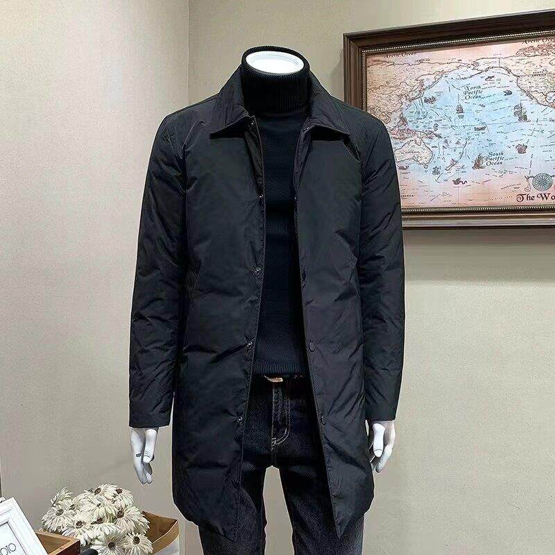 BellerLee 轻奢中长款风衣冬季羽绒服男士韩版修身冬装羽绒外套