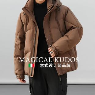 MAGICAL KUDOS冬季羽绒服休闲连帽加厚短款面包服新款男士外套
