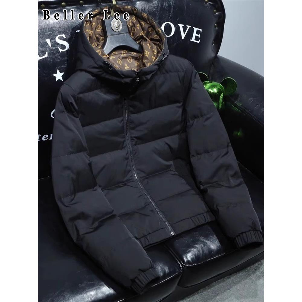 BellerLee 轻奢欧洲站白鸭绒羽绒服男士冬季加厚潮牌简约连帽外套