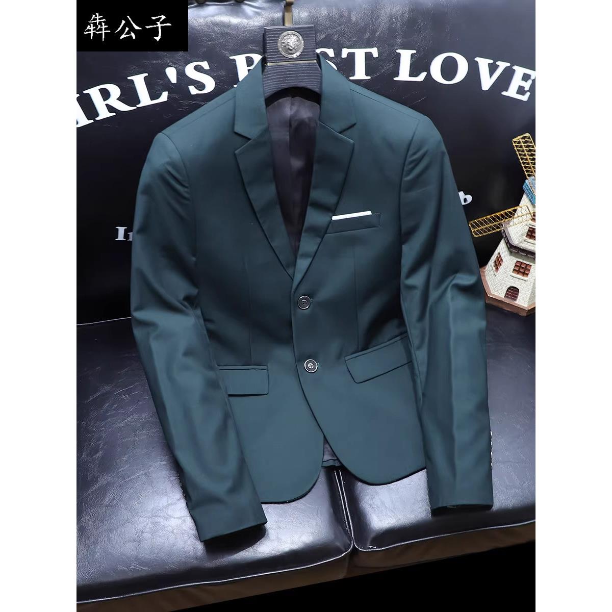 犇公子男西服外套 2025春秋季新款潮流修身帅气英伦正装礼服西装