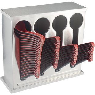 不锈钢勺子收纳盒方形大容量餐具调羹汤匙勺收纳架饭店餐厅专用
