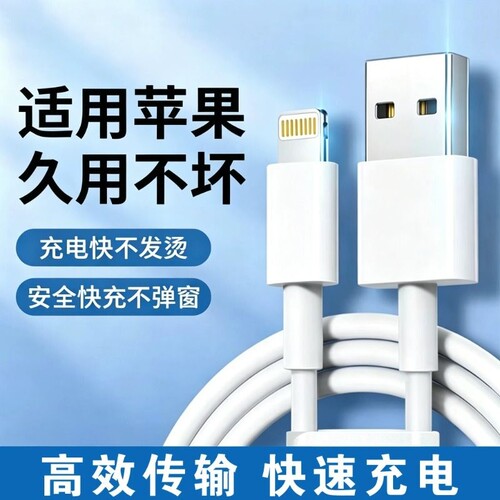 适用苹果6-8系列USB to Lightning充电线快充数据线