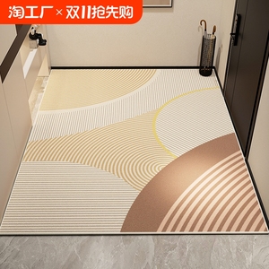 入户地垫2024新款进门口脚垫防滑耐脏玄关地毯比利时绒家用可裁剪