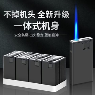 黑科技新款50支金属防风打火机新品加厚磨砂充气制订印字广告批发