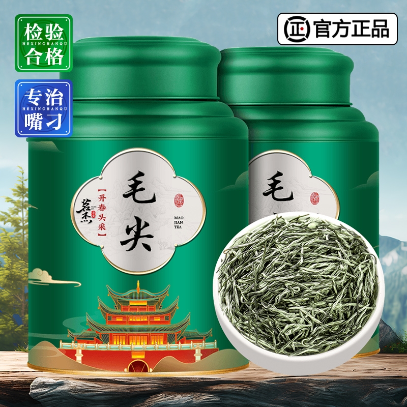 2024新茶上市毛尖茶叶炒青绿茶信阳春茶嫩芽浓香散装500g一级上等