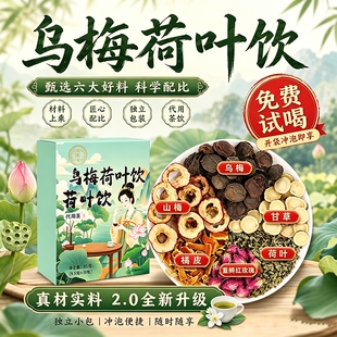乌梅荷叶饮官方旗舰店正品陈皮山楂甘草浙江省乌中医院梅汤养生茶