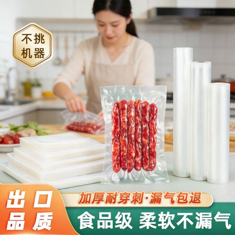 网纹路真空保鲜袋食品级家用密封袋塑封袋抽真空压缩包装自封袋子