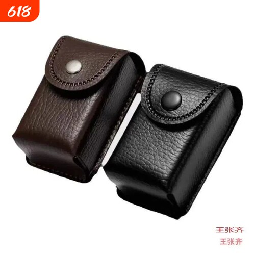 皮带高级感新款夹盒皮质便携式折叠老花镜盒挂腰包装盒时尚风眼镜