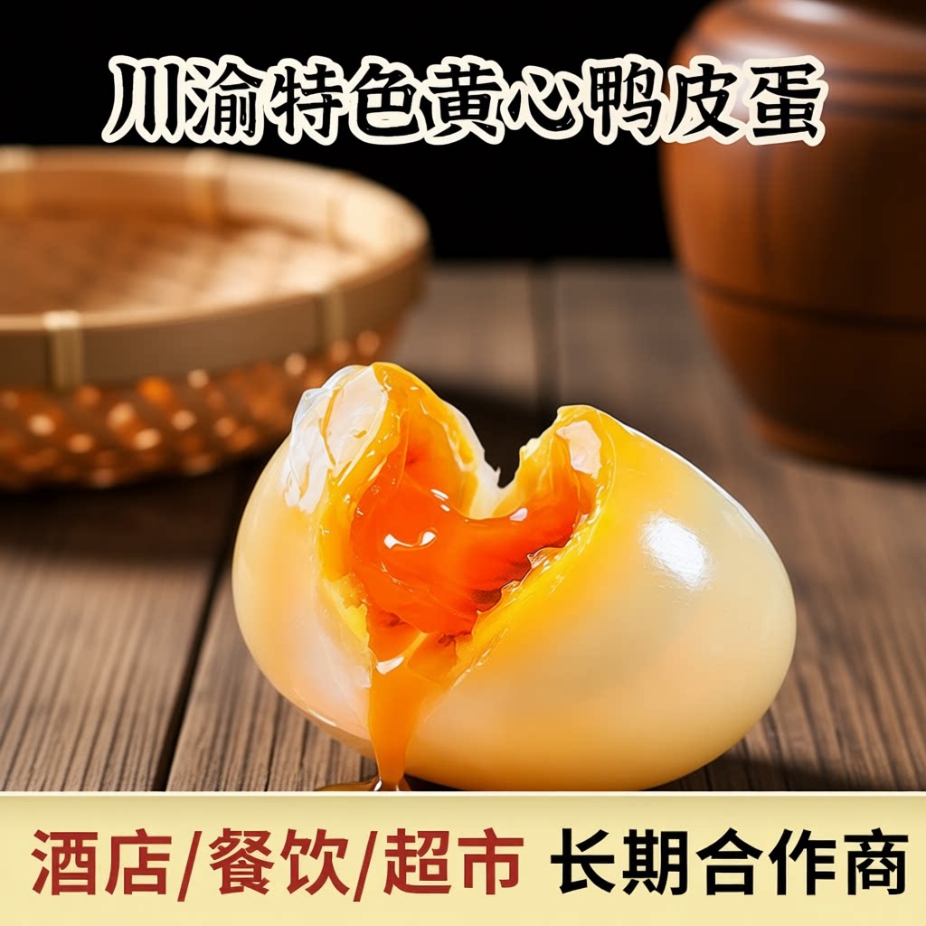 纯手工皮蛋永川松花皮蛋溏心无铅工艺鸭蛋新鲜特色传统源头农村