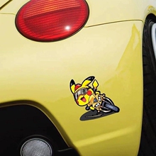 皮卡丘宝可梦卡通贴纸机车汽车电动摩托电瓶车装饰贴防水防晒贴画