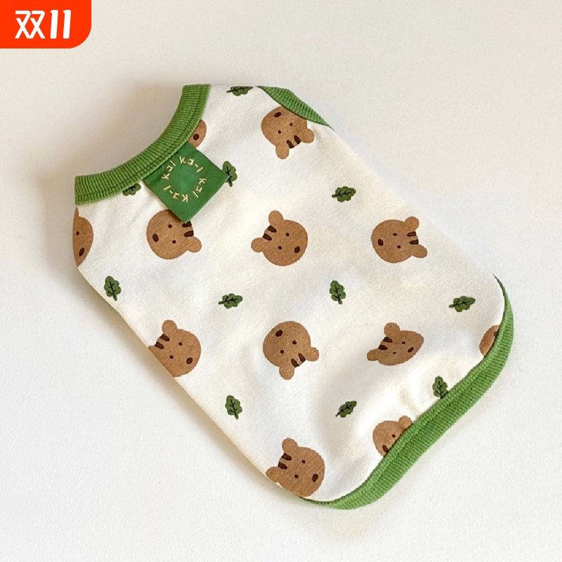 狗狗衣服可牵引薄款宠物背心夏季泰迪博美比熊雪纳瑞猫咪幼犬可爱