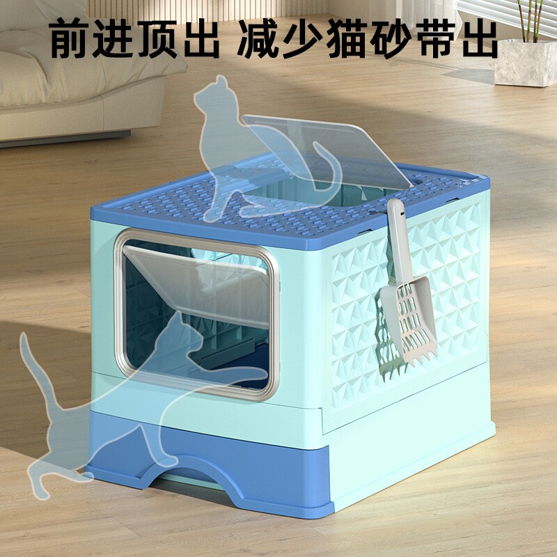 超大号全封闭猫砂盆紫外线灭菌防外溅猫厕所防臭猫咪用品现货批发