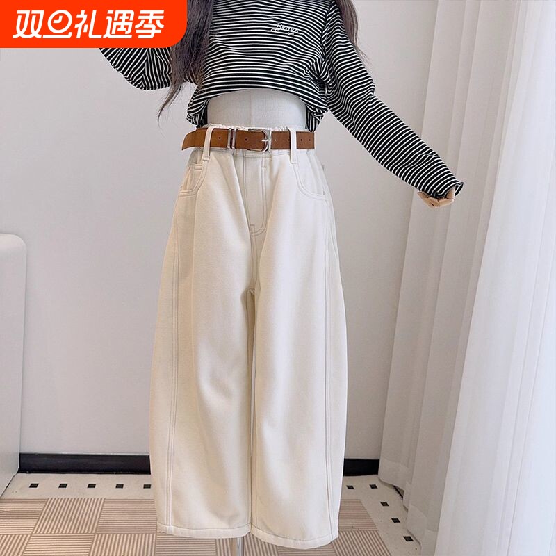 女童宽松百搭休闲牛仔裤