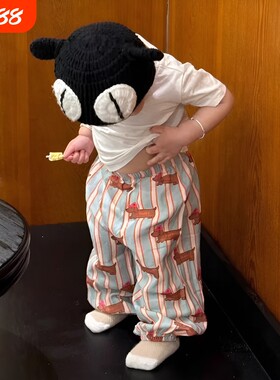 儿童装夏季男女童T恤短袖防蚊裤