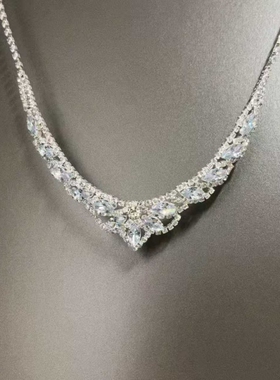 Vintage古着宴会星河项链耳环套装2025新款轻奢气质设计感配饰女