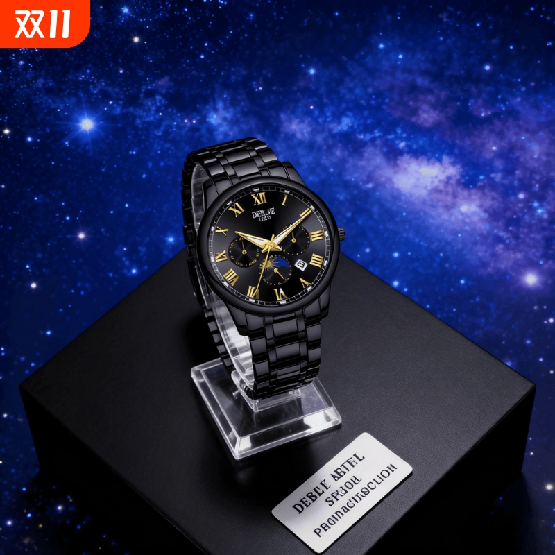 男款手表防水石英腕表高级感男士全自动非机械表正品名牌钢带商务