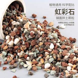 多肉彩虹石纯颗粒土虹彩石营养土壤火山石多肉栽培土专用铺面石子