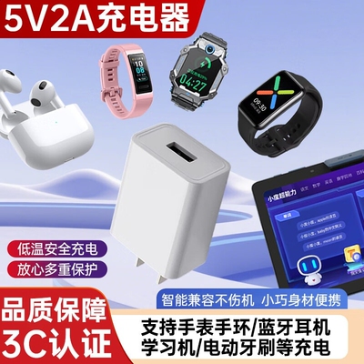 学习机充电器5V2A适用作业帮/步步高/科大讯飞/小度/学而思/好记星/小猿学练机平板10W充电插头