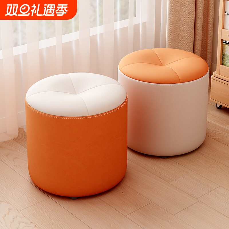小凳子家用板凳客厅沙发凳茶几矮凳椅坐墩圆凳轻奢入户换鞋凳软包
