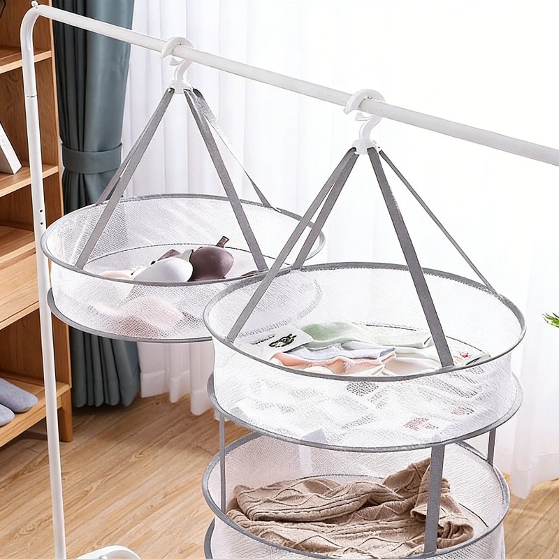 晒衣篮晾衣网双层平铺网兜家用晾晒袜子神器羊毛衫晾衣架多规格