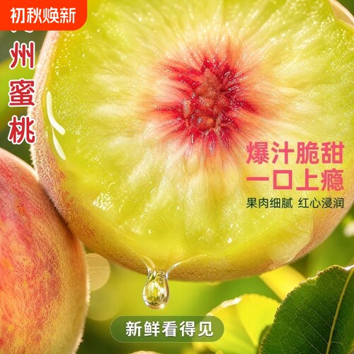正宗潍坊青州蜜桃脆甜多汁新鲜