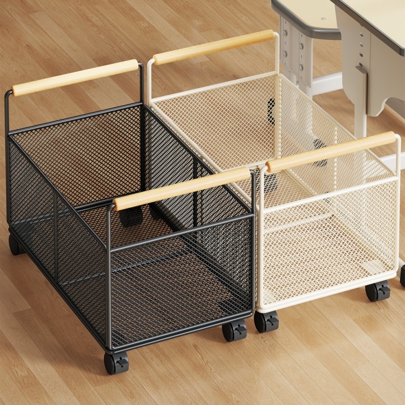 书本收纳箱教室书箱学生可移动旧书籍置物架书桌下大容量敞口书架