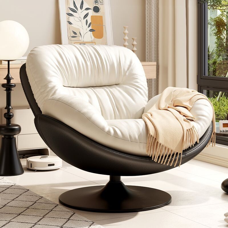 懒人旋转蛋壳椅单人家用客厅阳台沙发卧室轻奢休闲沙发椅靠背家居