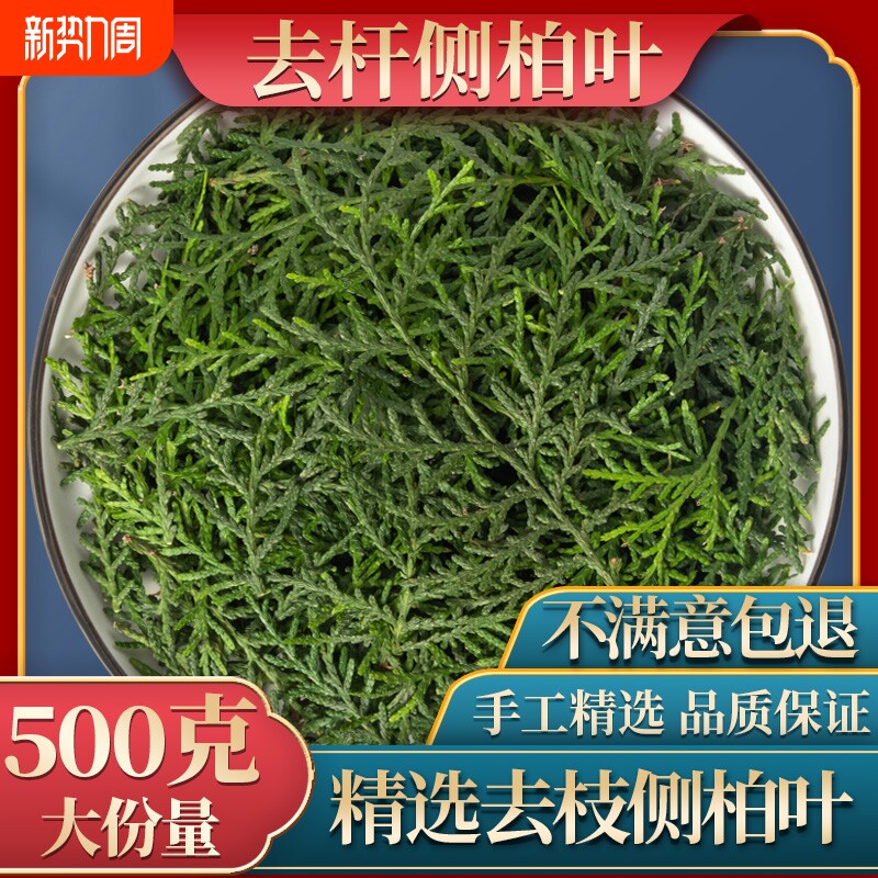 旗舰店正品秦岭野生现采新鲜侧柏叶阴干侧柏叶粉洗头生发乌发防脱