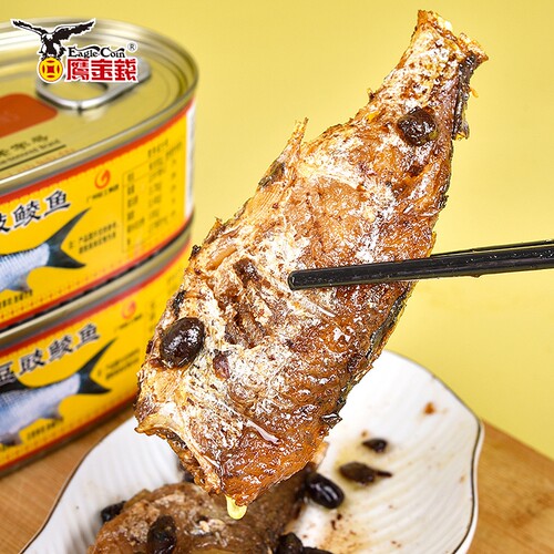 鹰金钱豆豉鲮鱼罐头|万人回购