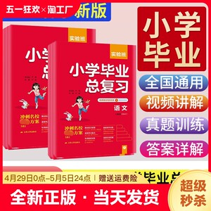 2024版实验班小学毕业总复习语文数学英语全套人教版小升初毕业升学总复习资料专项训练小学升初中六年级春雨教育全国通用53小升初