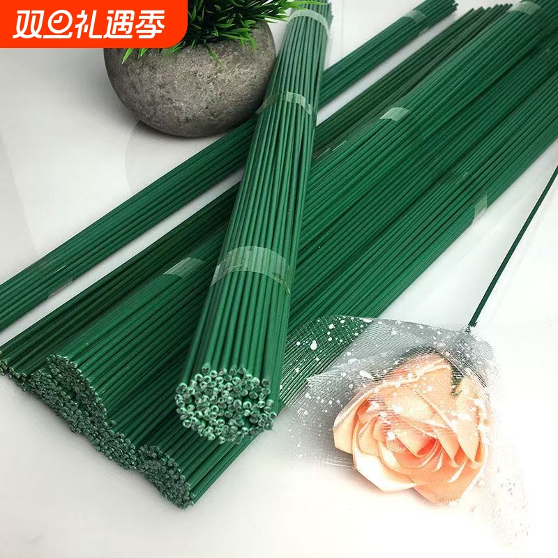 手工diy包胶花杆铁丝加粗硬