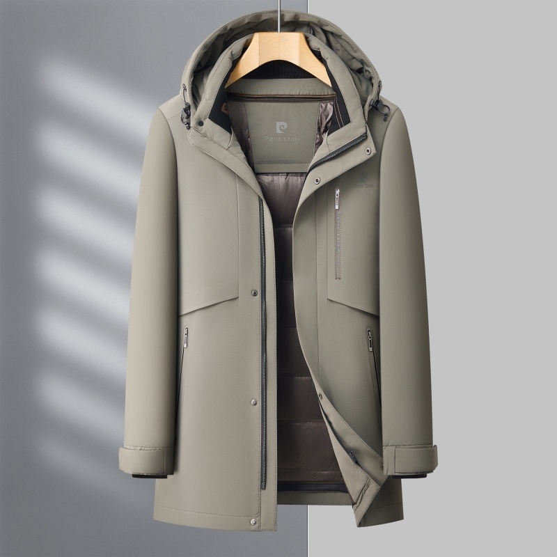 中老年加绒加厚外套男士2025冬季新款鹅绒加厚保暖羽绒服