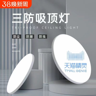 超薄led照明三防灯天猫精灵智能控制防蚊虫厨房卫生间卧室户外灯
