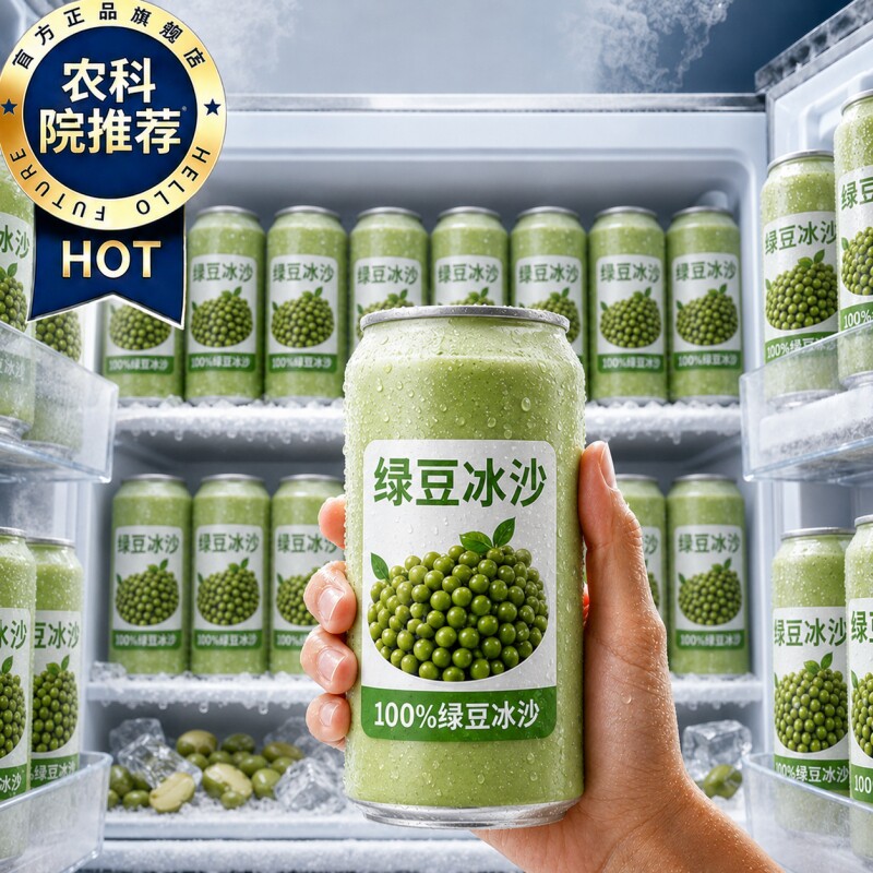 正宗绿豆冰沙饮料凉茶夏季解暑整箱无添加官方旗舰店豆沙健康养生图片