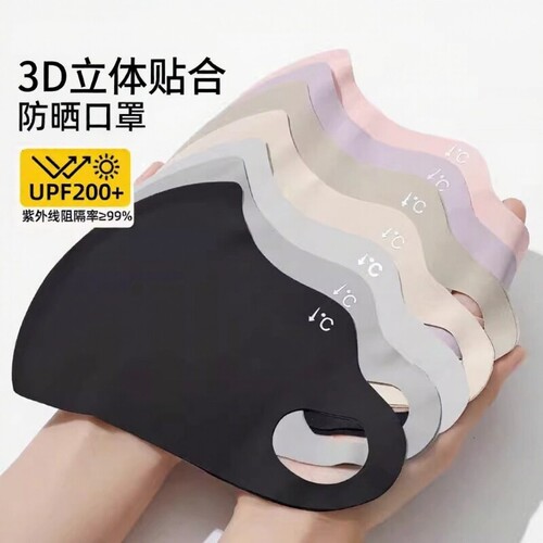 2026护眼角防晒口罩骑行无痕高颜值女新款3d立体防紫外线冰丝面罩