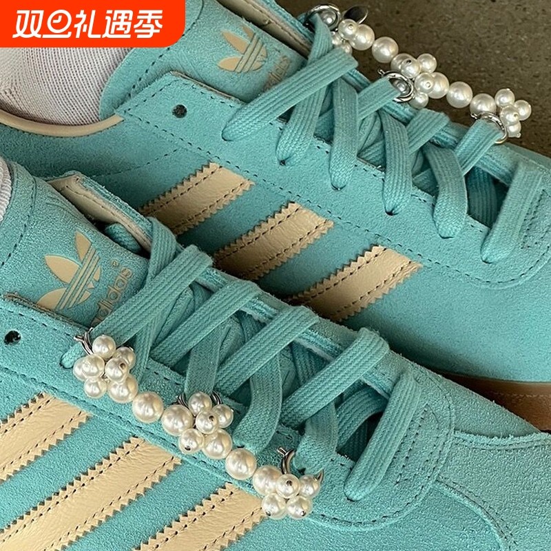鞋面东大门珍珠串蝴蝶结挂饰鞋带扣新款运动鞋韩系装饰高级感配饰