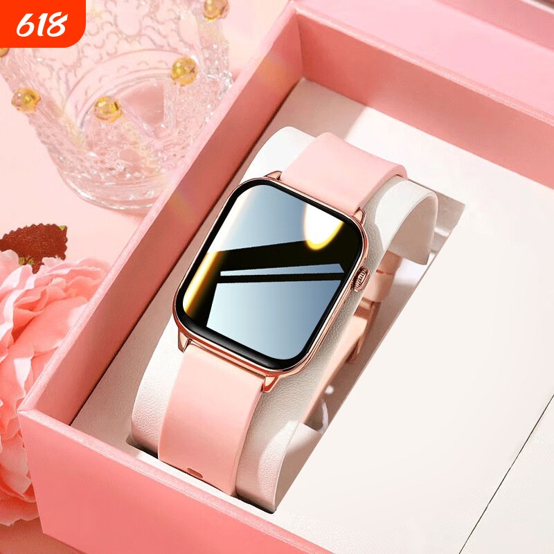 S10智能运动手表血压心率Watch10女士蓝牙电话情侣多功能通话检测方形监测健康连接大屏微信睡眠实时时尚钢带