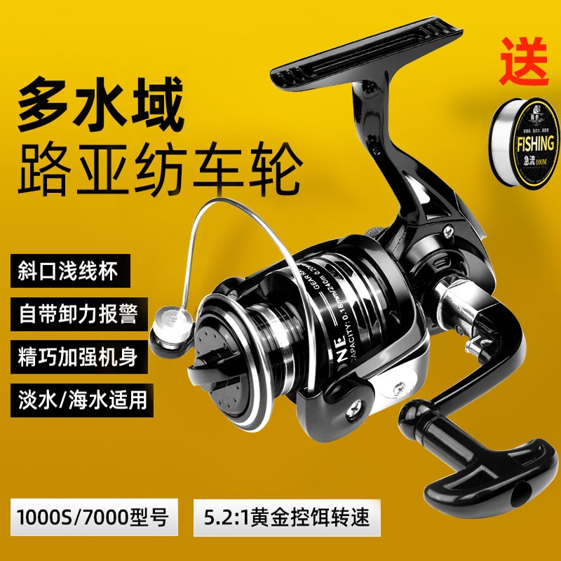 不锈钢纺车轮路亚远投全金属