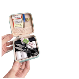 针线盒家用针线缝补手缝线工具学生宿舍便携式收纳盒多色新款白线