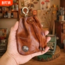 新款 潮流复古硬币包抽绳束口收纳袋钥匙包 创意福袋手工零钱包时尚