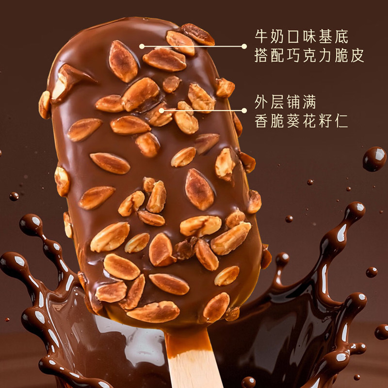 天淇巧仁派对瓜子仁巧克力脆皮冰淇淋盒装网红雪糕冷饮冰激凌批发