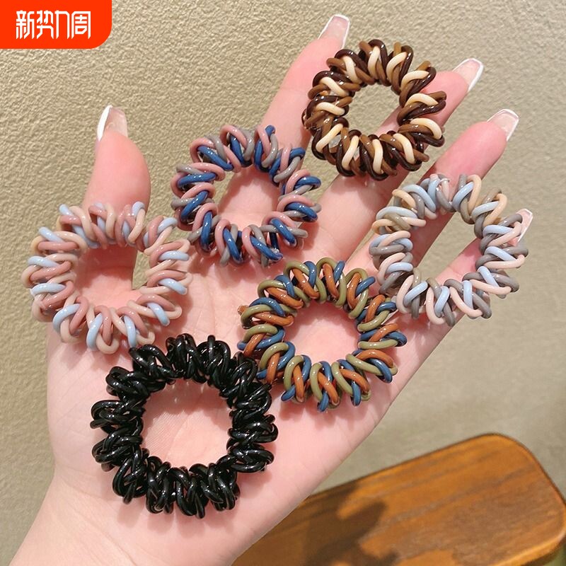 2024年电话线发圈女发绳不伤发无痕橡皮筋韩国新款扎头发头绳皮套