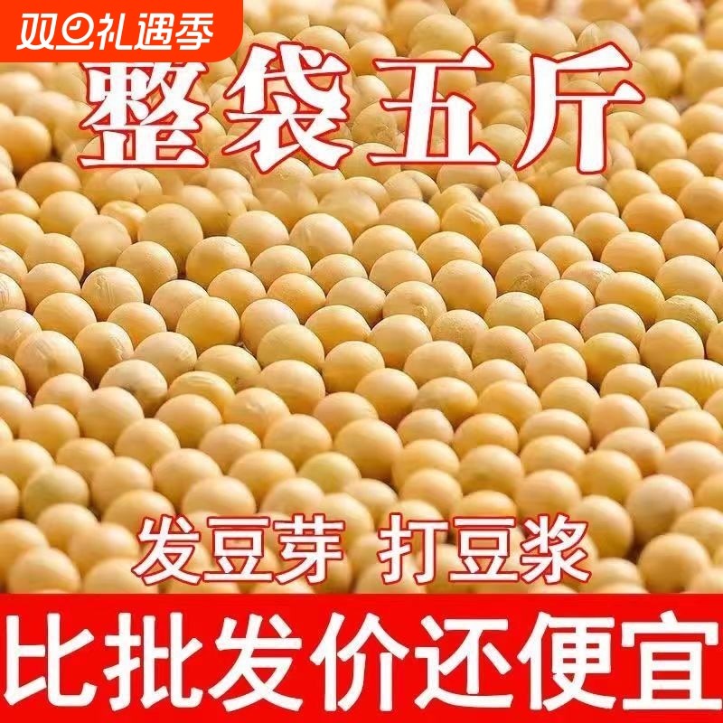 黄豆东北大豆打豆浆专用农家自种批发干货腐竹做豆腐5斤豆子黑豆