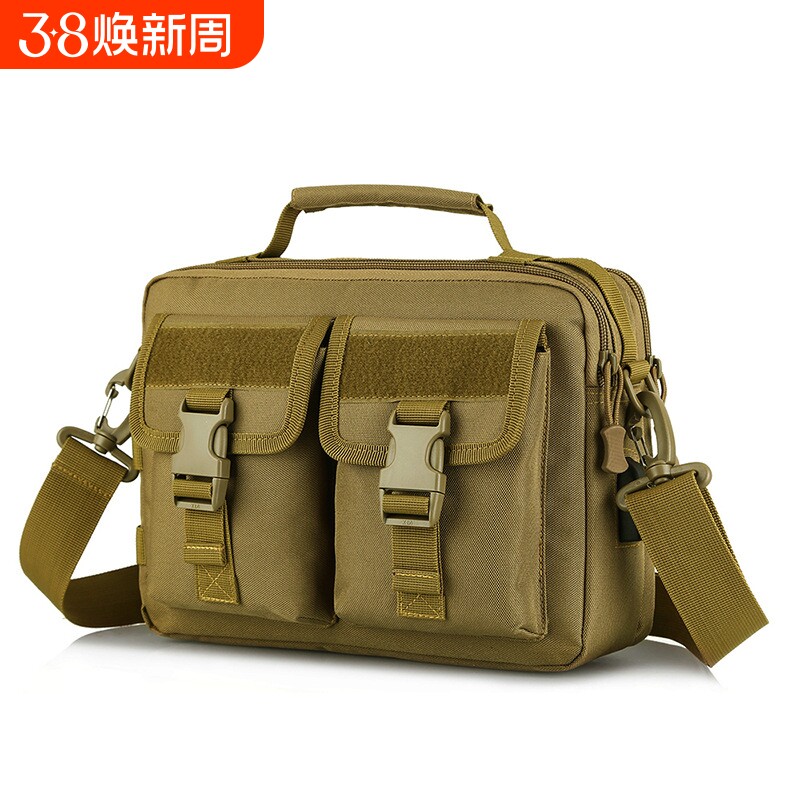 单肩包户外战术多功能USB充电斜挎包军迷迷彩背包旅行户外骑行包