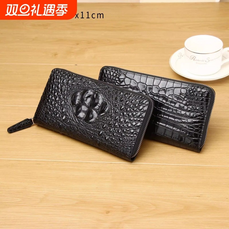 新款男士鳄鱼纹手包高端大容量手拿包时尚钱包多卡位手机包潮