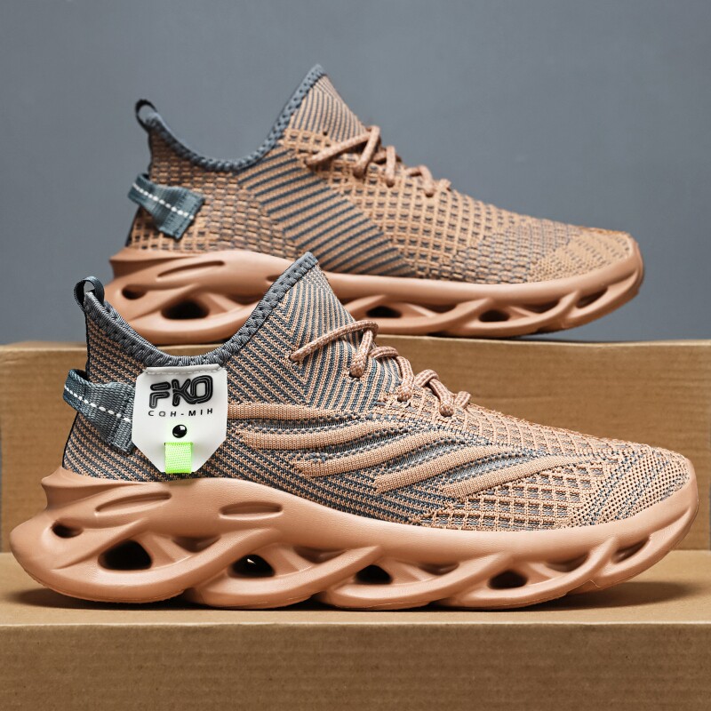 鞋子椰子鞋男女同款大码飞织休闲鞋刀锋麻花底运动鞋透气单鞋