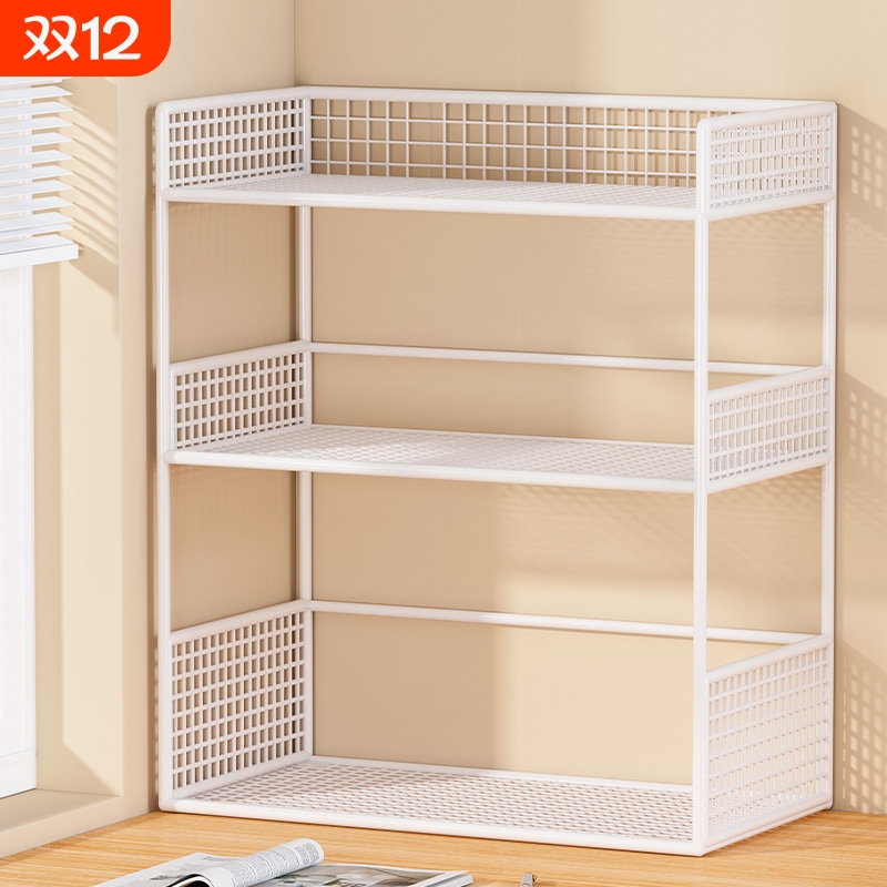 免安装铁艺书本收纳架强力承重