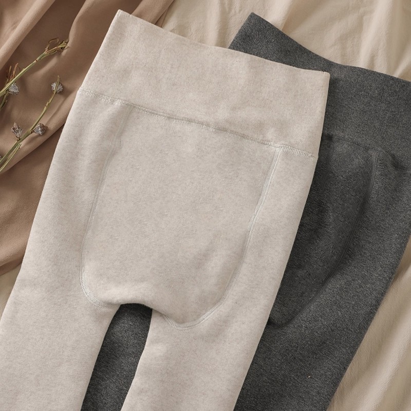 胖mm大码高腰加绒加厚打底裤女秋冬外穿小个子灰色紧身踩脚连裤袜